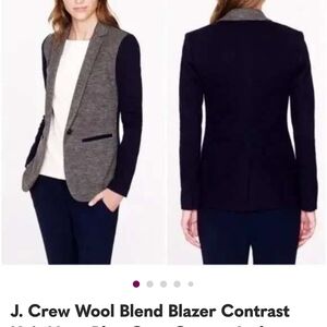 J. Crew Two-Tone Blazer - Gray and Black